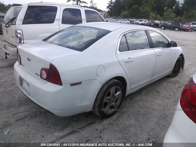 1G1ZA5E0XAF106859 - 2010 CHEVROLET MALIBU LS WHITE photo 4