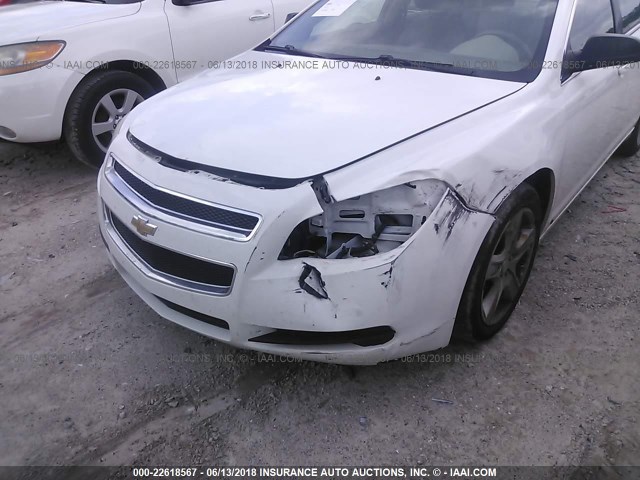 1G1ZA5E0XAF106859 - 2010 CHEVROLET MALIBU LS WHITE photo 6