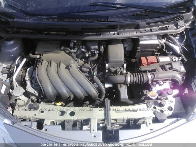 3N1CE2CP7FL408710 - 2015 NISSAN VERSA NOTE S/S PLUS/SV/SL/SR GRAY photo 10