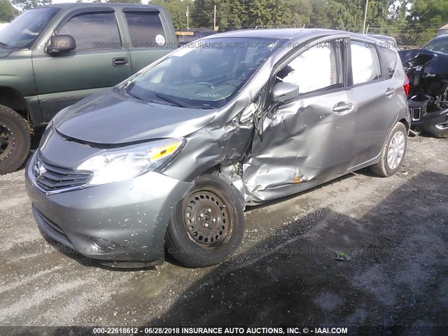 3N1CE2CP7FL408710 - 2015 NISSAN VERSA NOTE S/S PLUS/SV/SL/SR GRAY photo 2