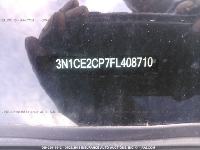 3N1CE2CP7FL408710 - 2015 NISSAN VERSA NOTE S/S PLUS/SV/SL/SR GRAY photo 9