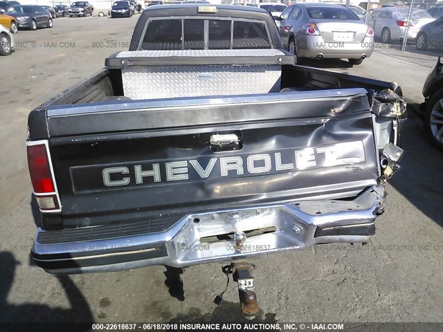 1GCCS14R6J2121062 - 1988 CHEVROLET S TRUCK S10 BLACK photo 6