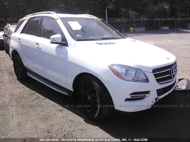 4JGDA5HB1FA483188 - 2015 MERCEDES-BENZ ML 350 4MATIC WHITE photo 1