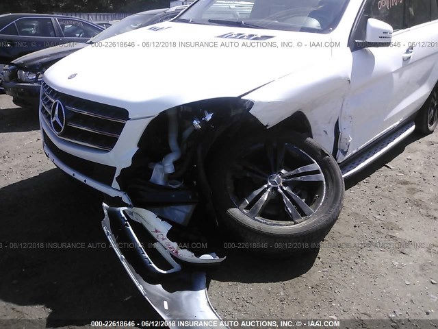 4JGDA5HB1FA483188 - 2015 MERCEDES-BENZ ML 350 4MATIC WHITE photo 6