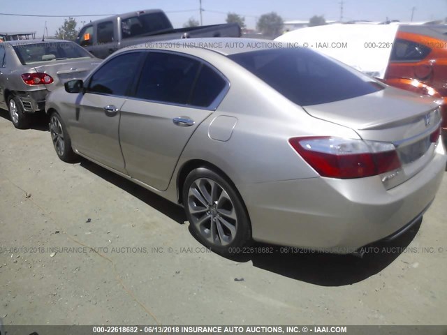 1HGCR2F58DA173400 - 2013 HONDA ACCORD SPORT BEIGE photo 3