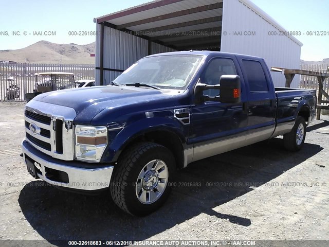 1FTWW30R88EB30339 - 2008 FORD F350 SRW SUPER DUTY Dark Blue photo 2