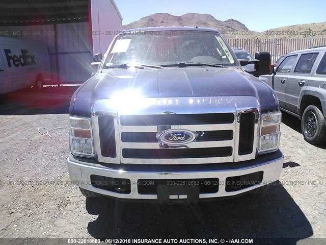 1FTWW30R88EB30339 - 2008 FORD F350 SRW SUPER DUTY Dark Blue photo 6