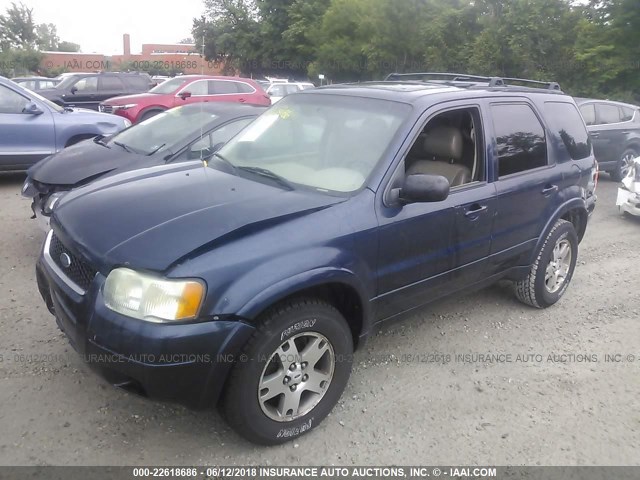 1FMCU04153KA11956 - 2003 FORD ESCAPE LIMITED BLUE photo 2