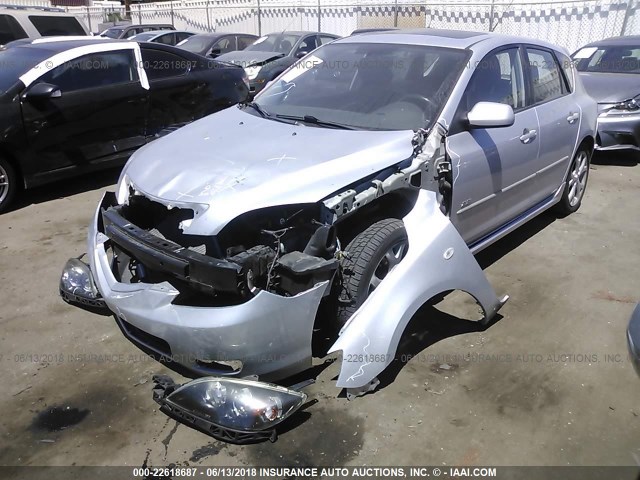 JM1BK344571686025 - 2007 MAZDA 3 HATCHBACK SILVER photo 2