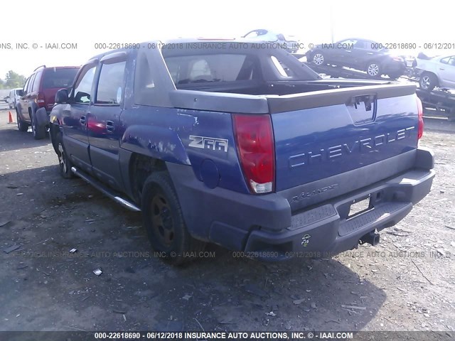 3GNEC13T83G328170 - 2003 CHEVROLET AVALANCHE C1500 BLUE photo 3