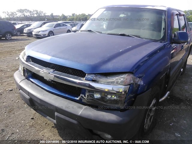 3GNEC13T83G328170 - 2003 CHEVROLET AVALANCHE C1500 BLUE photo 6