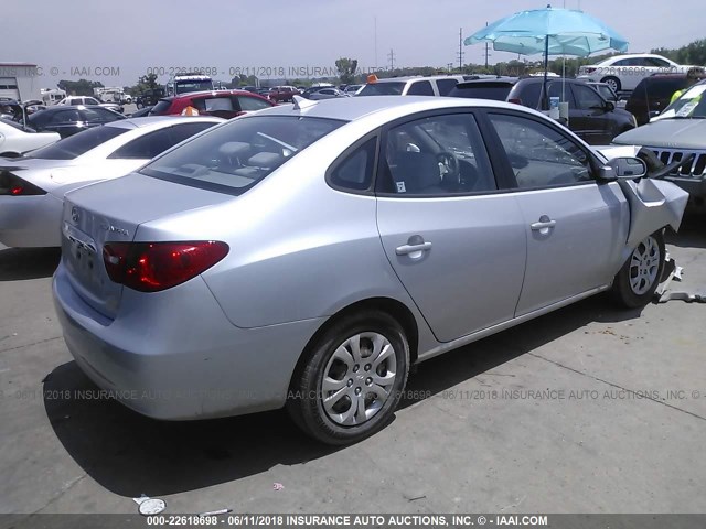 KMHDU4AD4AU163061 - 2010 HYUNDAI ELANTRA BLUE/GLS/SE SILVER photo 4