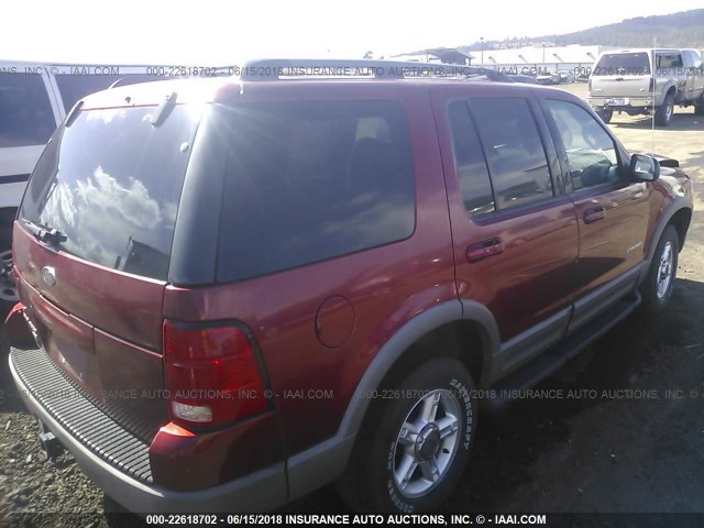 1FMZU73EX2ZB54852 - 2002 FORD EXPLORER XLT RED photo 4