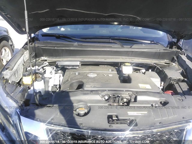 5N1AR2MN4GC650997 - 2016 NISSAN PATHFINDER S/SV/SL/PLATINUM 棕色 照片 10