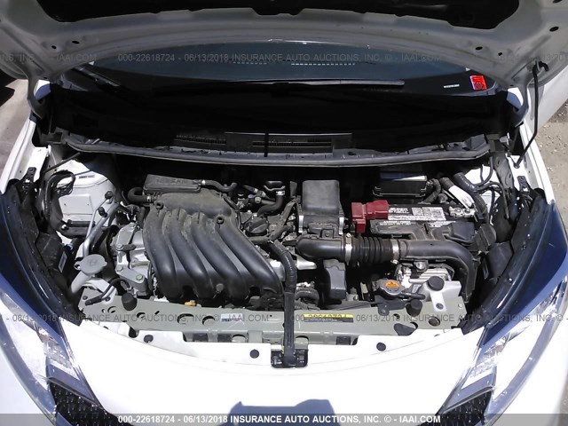 3N1CE2CP6FL356647 - 2015 NISSAN VERSA NOTE S/S PLUS/SV/SL/SR WHITE photo 10