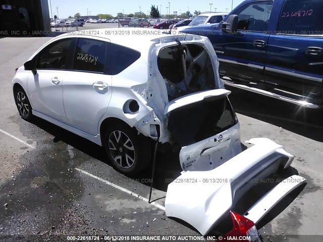 3N1CE2CP6FL356647 - 2015 NISSAN VERSA NOTE S/S PLUS/SV/SL/SR WHITE photo 3