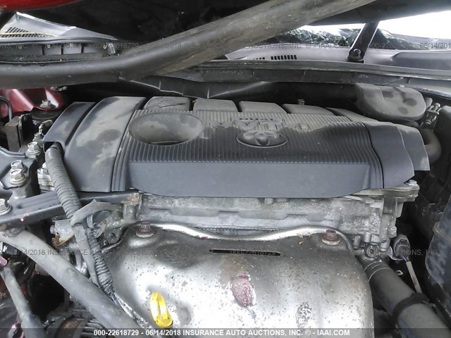 4T4BF3EK0AR075828 - 2010 TOYOTA CAMRY SE/LE/XLE 红色 照片 10