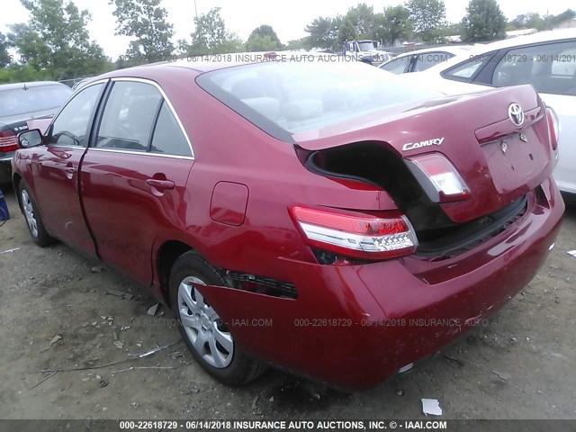 4T4BF3EK0AR075828 - 2010 TOYOTA CAMRY SE/LE/XLE 红色 照片 3