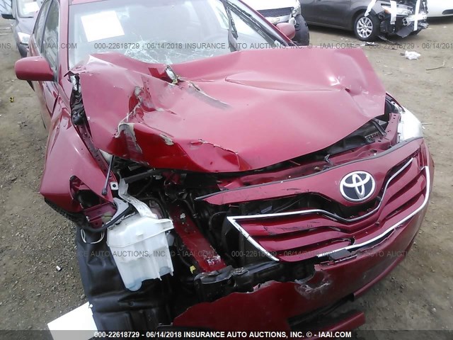 4T4BF3EK0AR075828 - 2010 TOYOTA CAMRY SE/LE/XLE 红色 照片 6