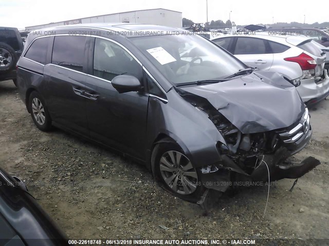 5FNRL5H67EB135652 - 2014 HONDA ODYSSEY EXL GRAY photo 1