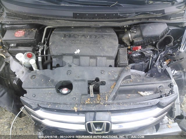 5FNRL5H67EB135652 - 2014 HONDA ODYSSEY EXL GRAY photo 10