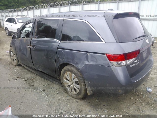 5FNRL5H67EB135652 - 2014 HONDA ODYSSEY EXL GRAY photo 3