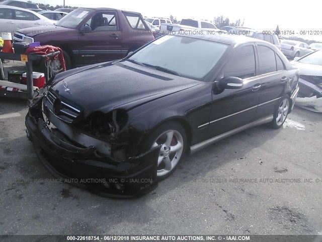 WDBRF52HX6A915266 - 2006 MERCEDES-BENZ C GENERATION 2006 230 BLACK photo 2