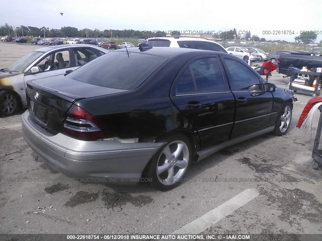 WDBRF52HX6A915266 - 2006 MERCEDES-BENZ C GENERATION 2006 230 BLACK photo 4