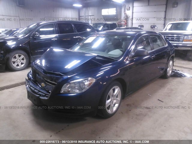 1G1ZB5E13BF380282 - 2011 CHEVROLET MALIBU LS BLUE photo 2