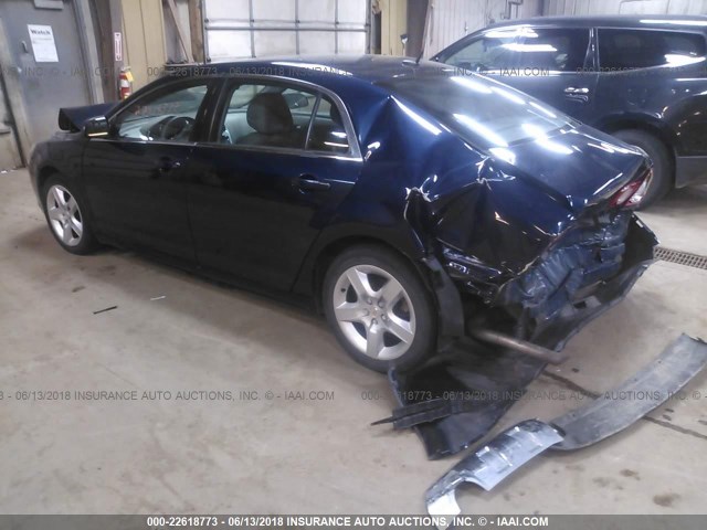 1G1ZB5E13BF380282 - 2011 CHEVROLET MALIBU LS BLUE photo 3