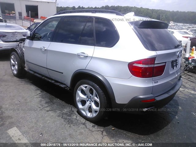 5UXFE83599L310028 - 2009 BMW X5 XDRIVE48I SILVER photo 3