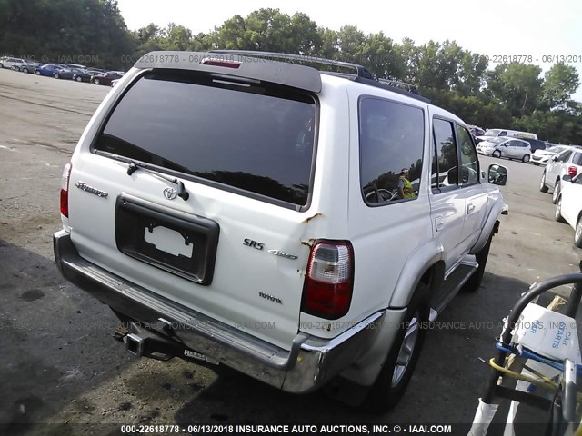 JT3HN86R810360342 - 2001 TOYOTA 4RUNNER SR5 WHITE photo 4