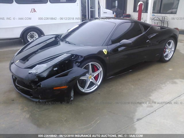 ZFF67NFAXE0199652 - 2014 FERRARI 458 ITALIA BLACK photo 2