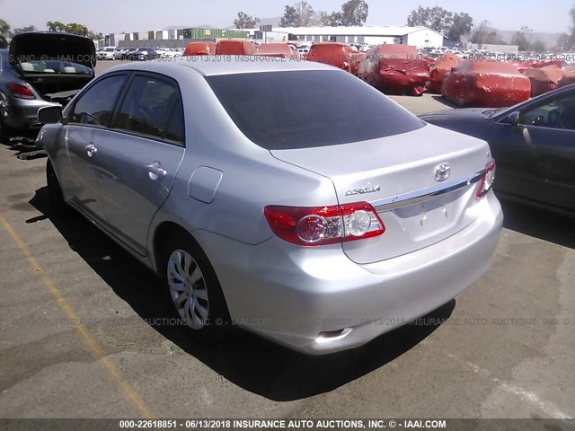 2T1BU4EE4CC768275 - 2012 TOYOTA COROLLA S/LE GRAY photo 3