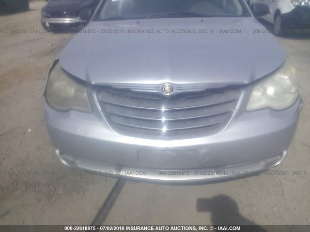 1C3LC56K88N201075 - 2008 CHRYSLER SEBRING TOURING SILVER photo 6