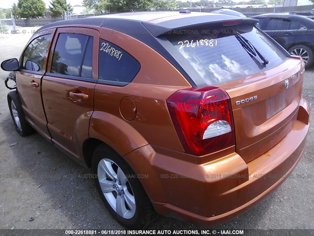 1B3CB3HA4BD257374 - 2011 DODGE CALIBER MAINSTREET ORANGE photo 3