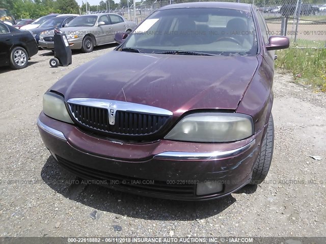 1LNHM86S84Y631757 - 2004 LINCOLN LS BURGUNDY photo 6