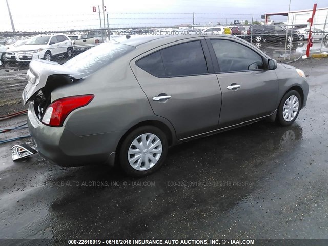 3N1CN7AP0CL944166 - 2012 NISSAN VERSA S/SV/SL GRAY photo 4