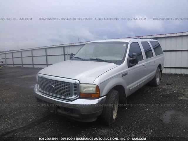 1FMNU40S0YEE51023 - 2000 FORD EXCURSION XLT SILVER photo 2