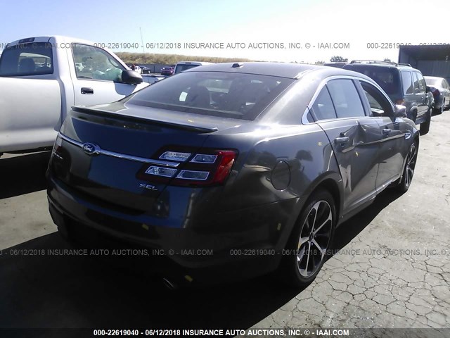 1FAHP2E86GG115721 - 2016 FORD TAURUS SEL GRAY photo 4