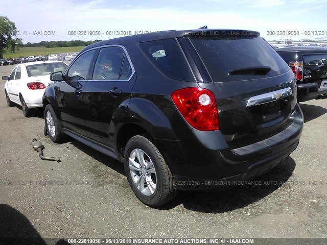 2GNALBEK8D6336985 - 2013 CHEVROLET EQUINOX LS BLACK photo 3