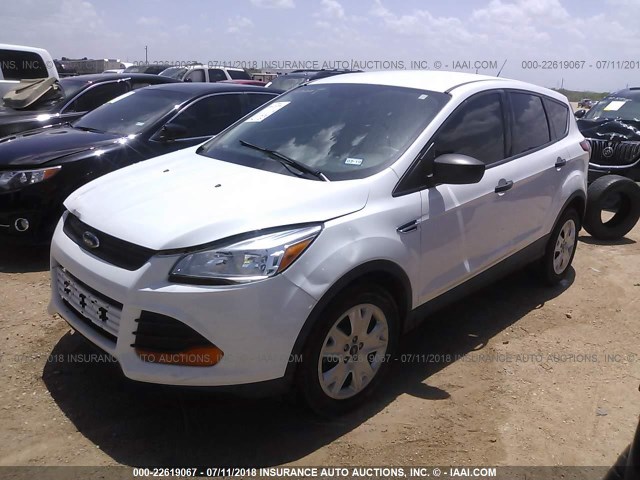 1FMCU0F72GUA75514 - 2016 FORD ESCAPE S WHITE photo 2