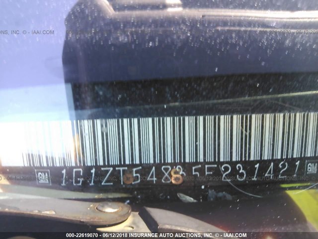 1G1ZT54835F231421 - 2005 CHEVROLET MALIBU LS 深蓝色 照片 9