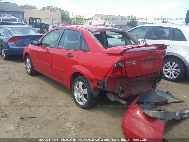 1FAHP34N37W346675 - 2007 FORD FOCUS ZX4/S/SE/SES 红色 照片 3