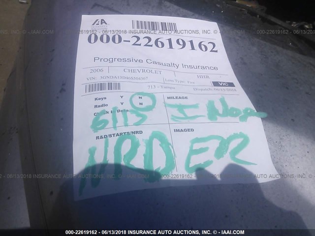 3GNDA13D46S504367 - 2006 CHEVROLET HHR LS SILVER photo 7