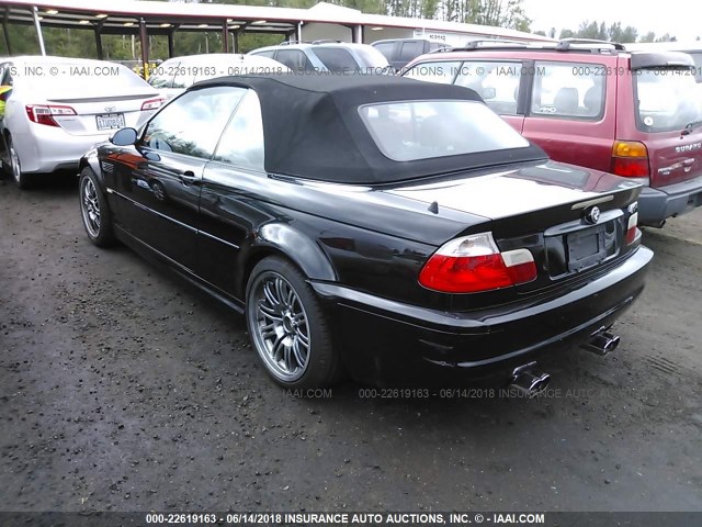 WBSBR93433PK01123 - 2003 BMW M3 BLACK photo 3
