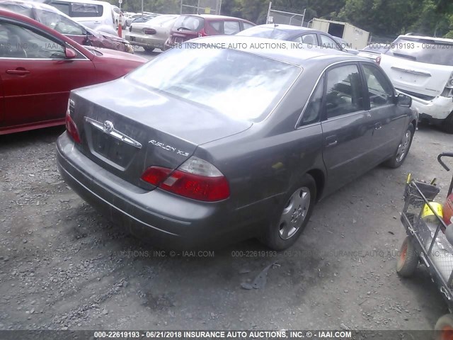 4T1BF28B83U295043 - 2003 TOYOTA AVALON XL/XLS GRAY photo 4