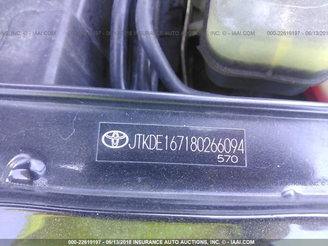 JTKDE167180266094 - 2008 TOYOTA SCION TC 黑色 照片 9