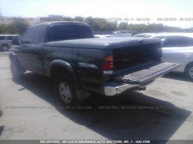 5TBBT48141S162256 - 2001 TOYOTA TUNDRA ACCESS CAB LIMITED GREEN photo 3