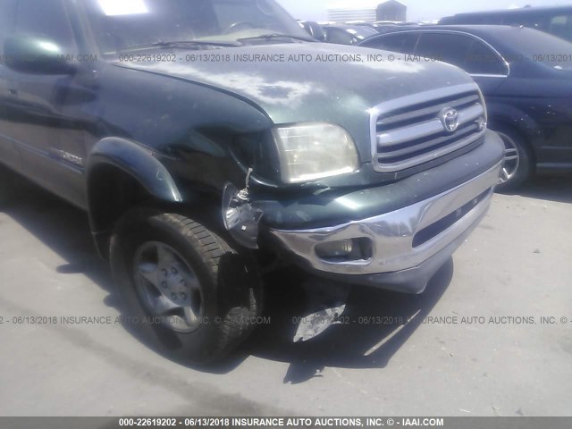 5TBBT48141S162256 - 2001 TOYOTA TUNDRA ACCESS CAB LIMITED GREEN photo 6